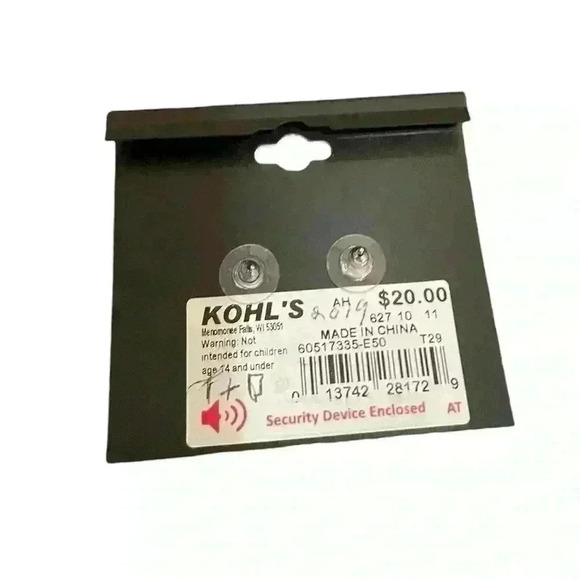 Dana Buchman New NWT Purple Crystal Earrings - Picture 2 of 2